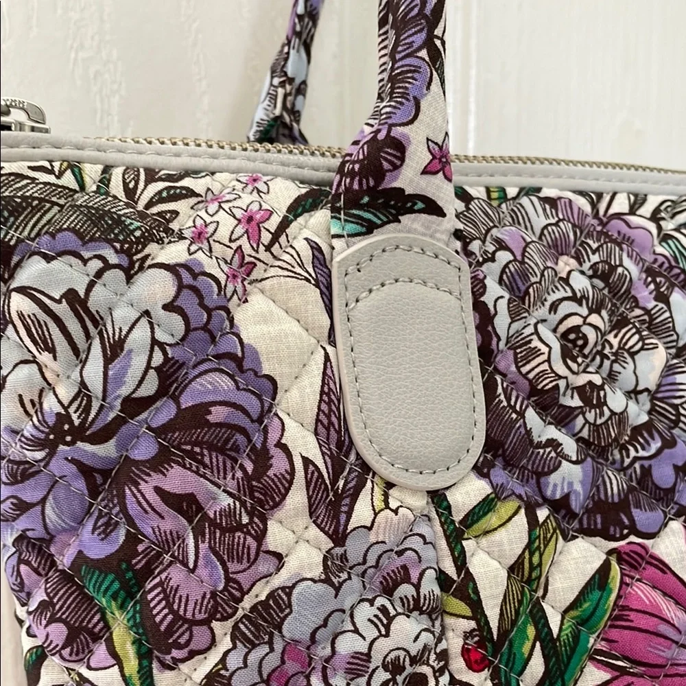Vera Bradley Purple Floral Tote Bag New With Tags - Picture 4 of 13
